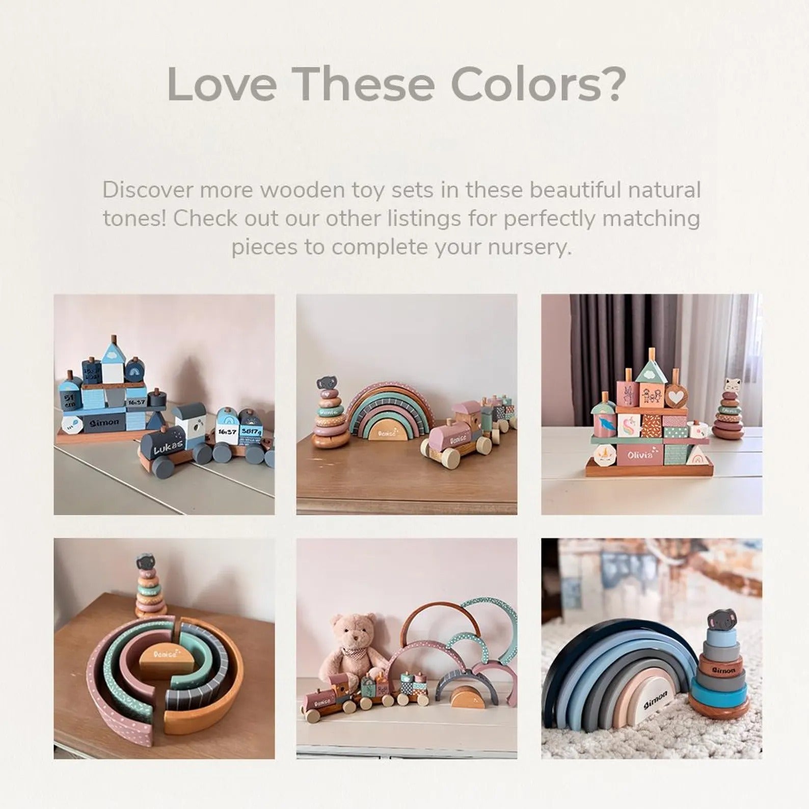 Personalized Montessori Wooden Train: Eco-Friendly Baby Keepsake