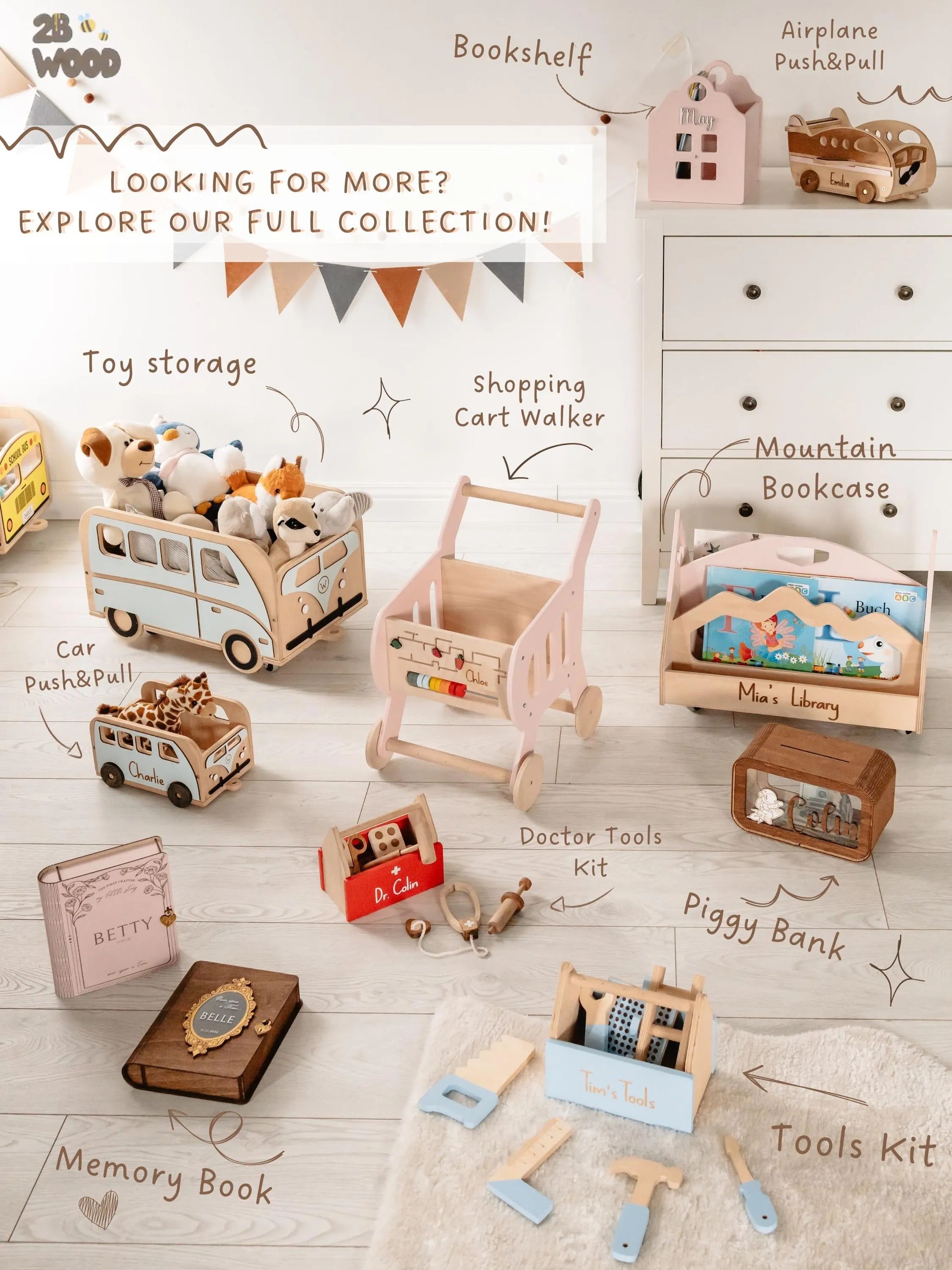 Personalized Piggy Bank for Girl, Kids Money Box with Name, Baby Girl Gift, Saving Cute Box, Wooden Piggy Bank For Child