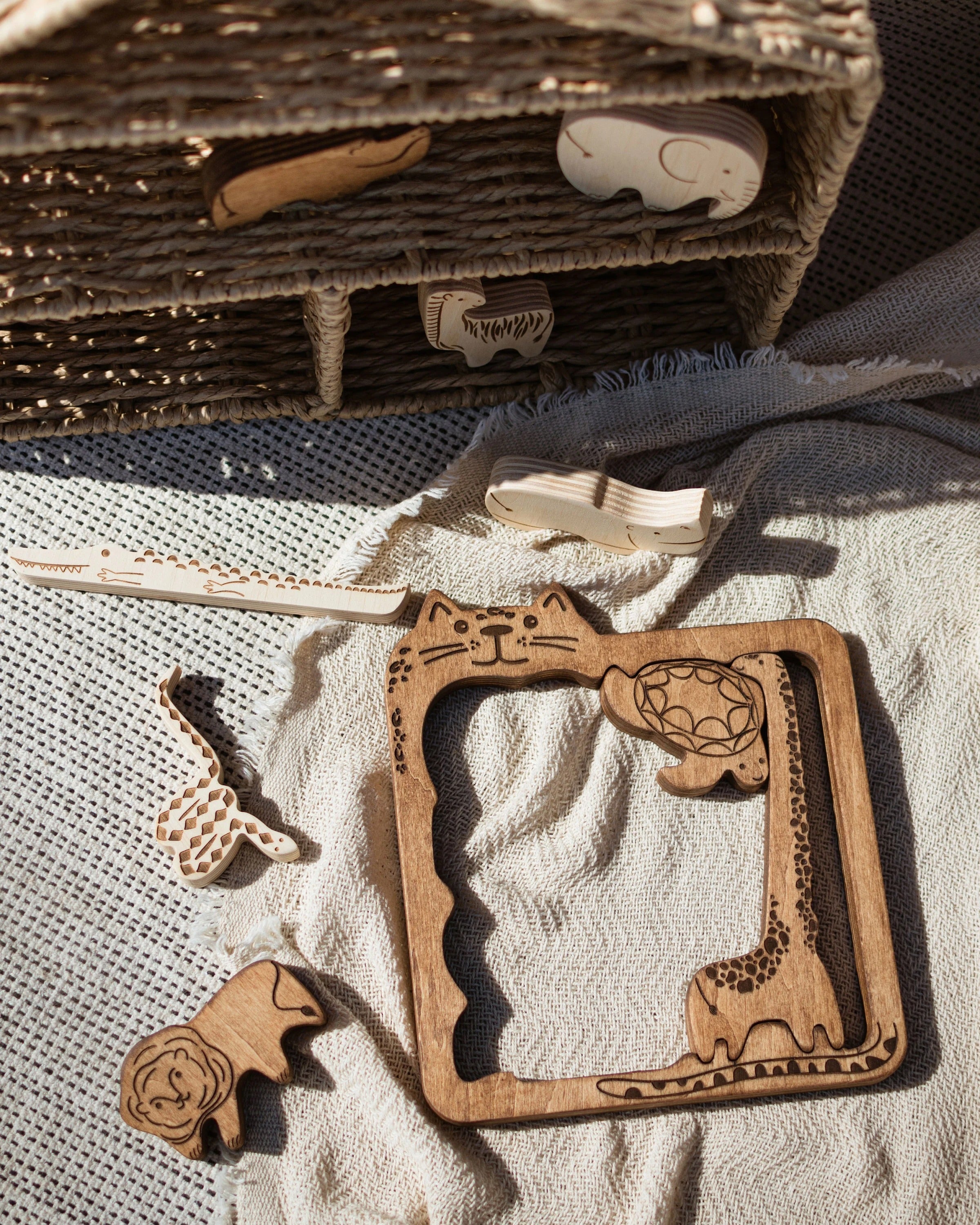 Wooden Brain Teaser Puzzle For Baby Toddler Wood Kids Toys Developmental Toy 1 2 3 Year Old Gift For Nephew and Niece | Ready To Ship USA