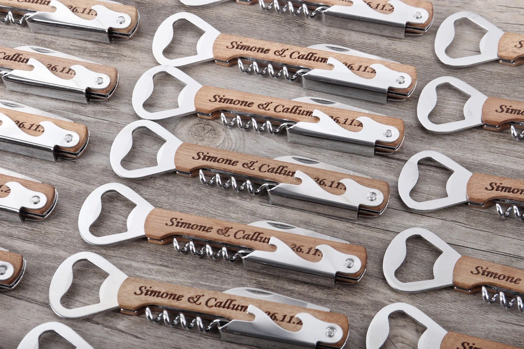 Wedding Favors, Personalized Corkscrew Opener, Thank You Favors, Bottle Opener Wedding Favors For Guests, Party Favors Bottle Openers