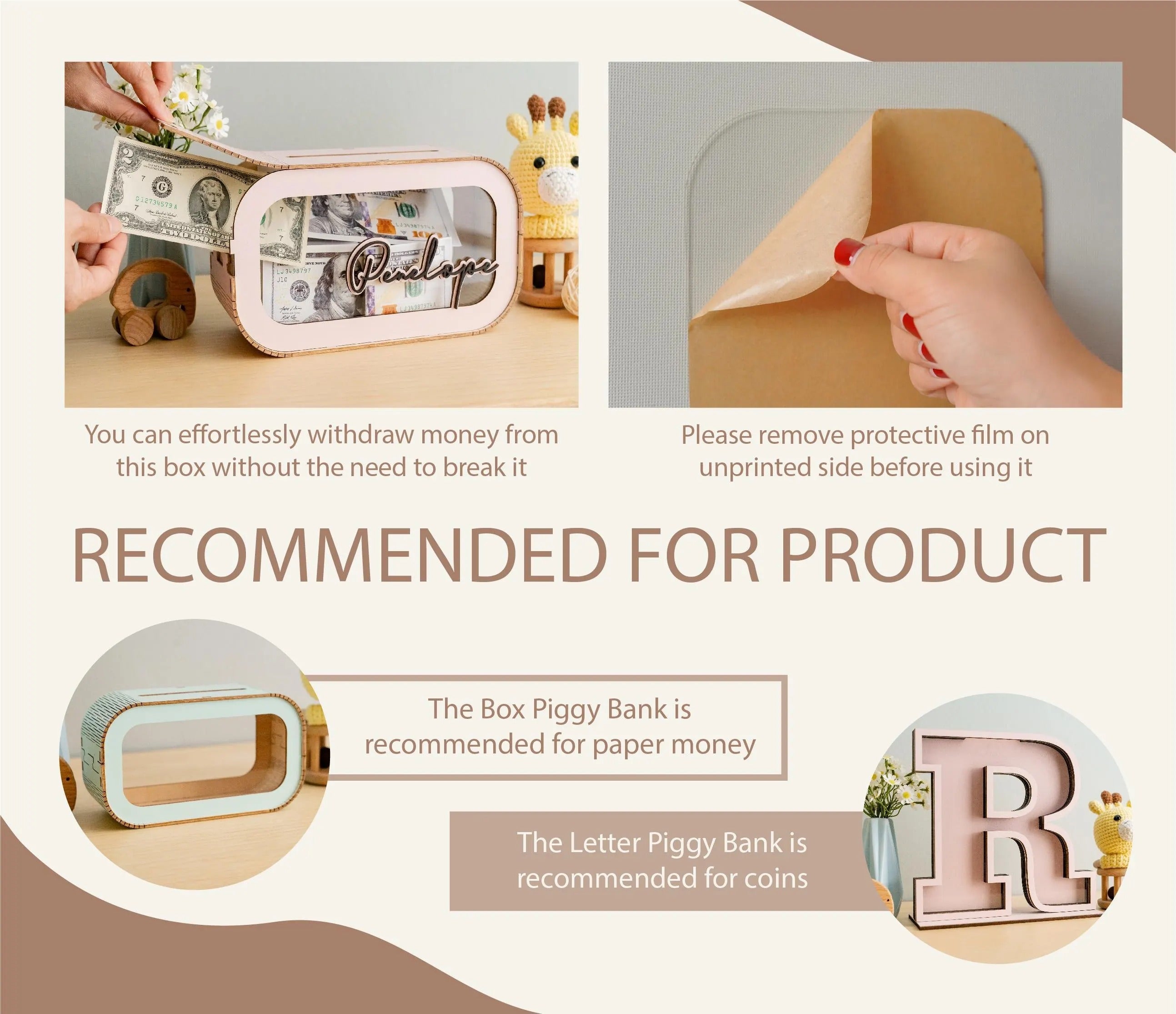 Wooden Piggy Banks, Baby Gifts, Kids Bank, 4 Year Old Boy Gift, Piggy Bank For Girl, Toddler Gifts, Money Banks, Toddler Gift