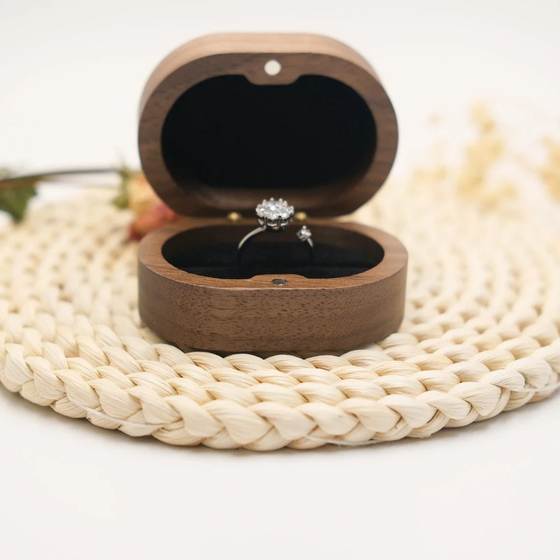 Personalized Wooden Engagement Ring Box, Wedding Anniversary Gift, Personalized Ring Box For Wedding Ceremony, Ring Bearer, Mr & Mrs Gifts