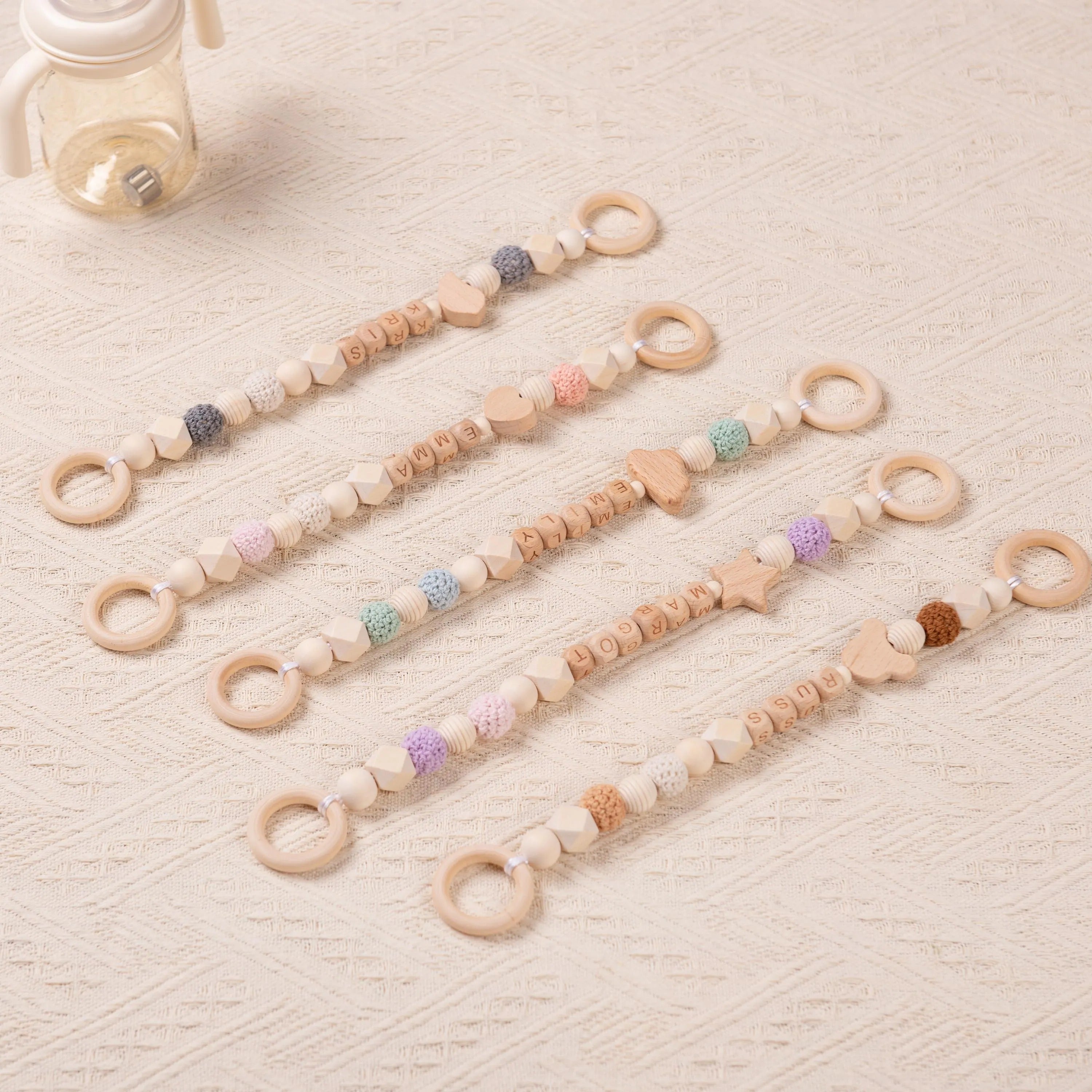 Personalized Baby Bottle Leash, Baby Bottle Strap, Custom Baby Sippy Cup Holder, Bottle Accessories, Newborn Gifts, Baby Shower Gifts