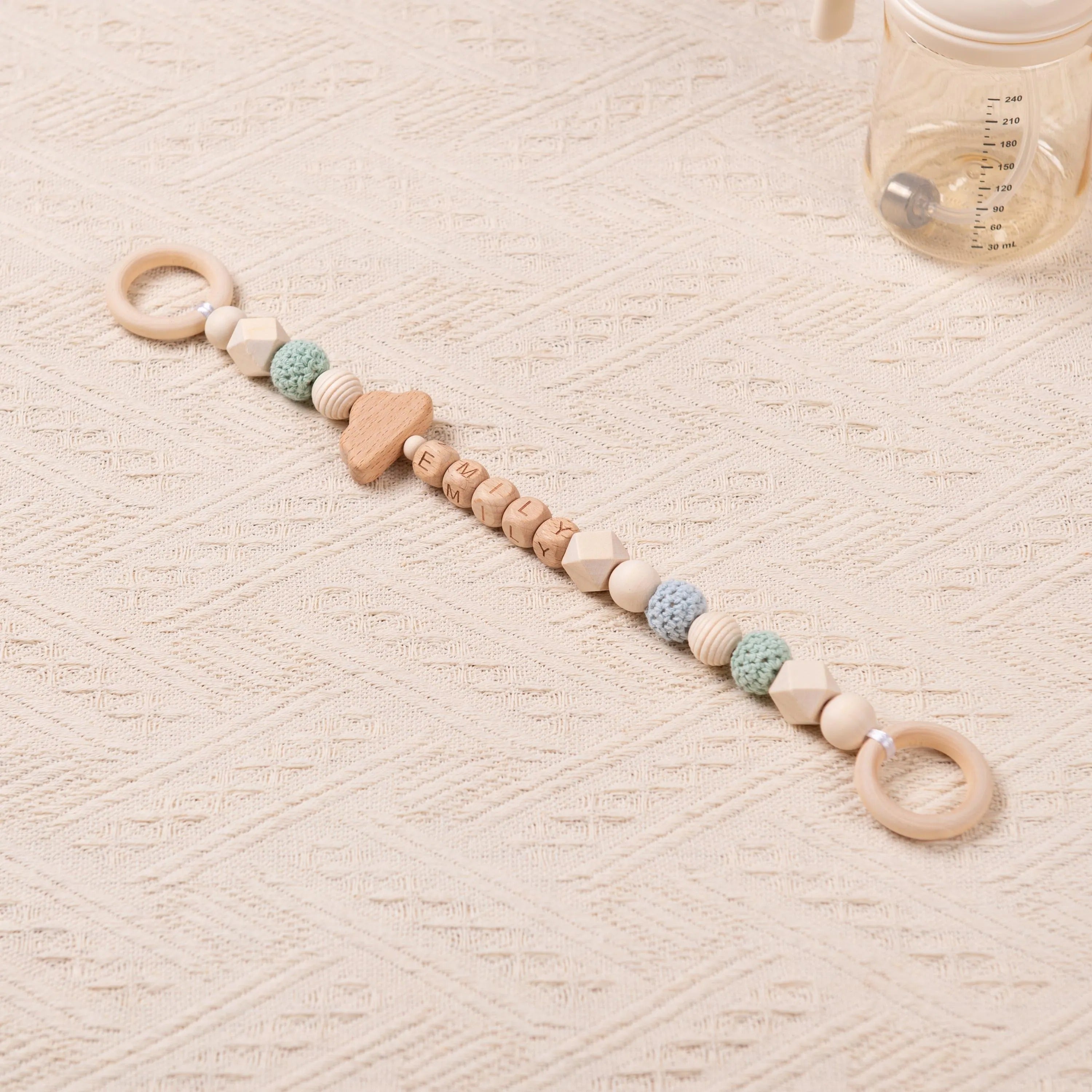 Personalized Baby Bottle Leash, Baby Bottle Strap, Custom Baby Sippy Cup Holder, Bottle Accessories, Newborn Gifts, Baby Shower Gifts