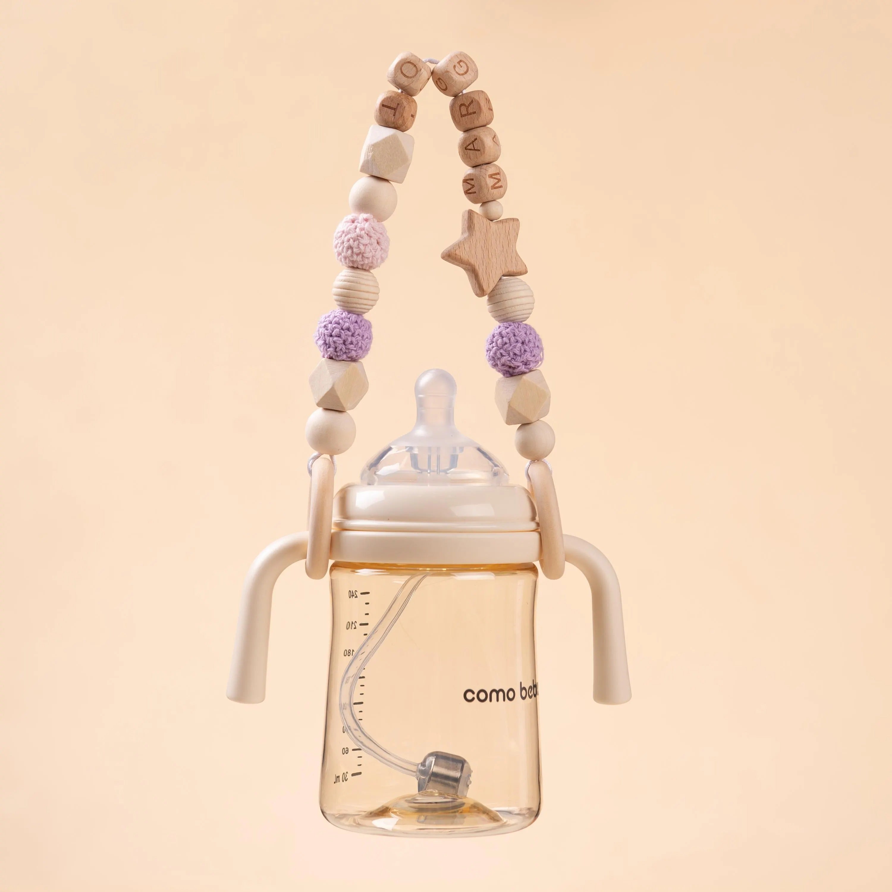 Personalized Baby Bottle Leash, Baby Bottle Strap, Custom Baby Sippy Cup Holder, Bottle Accessories, Newborn Gifts, Baby Shower Gifts