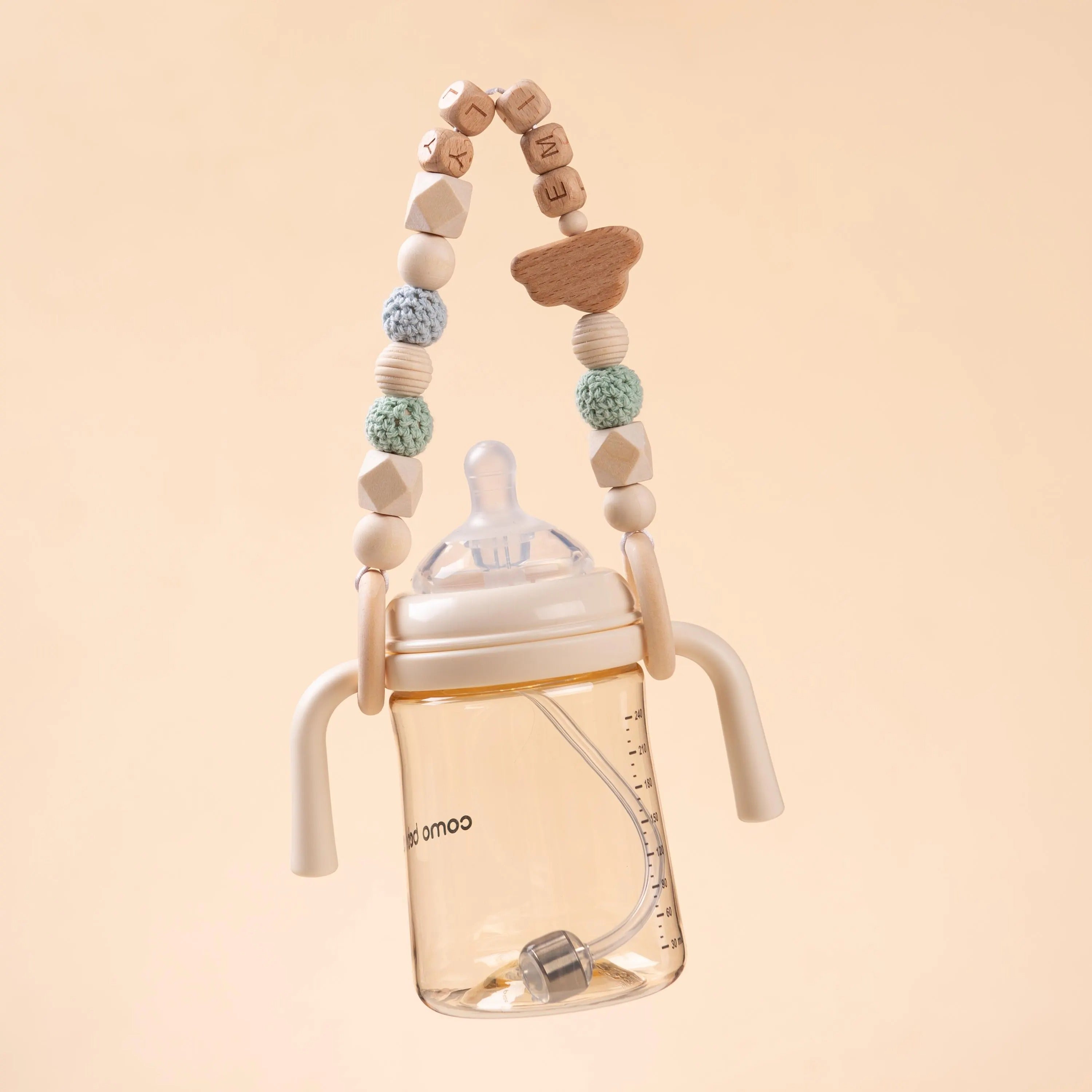 Personalized Baby Bottle Leash, Baby Bottle Strap, Custom Baby Sippy Cup Holder, Bottle Accessories, Newborn Gifts, Baby Shower Gifts