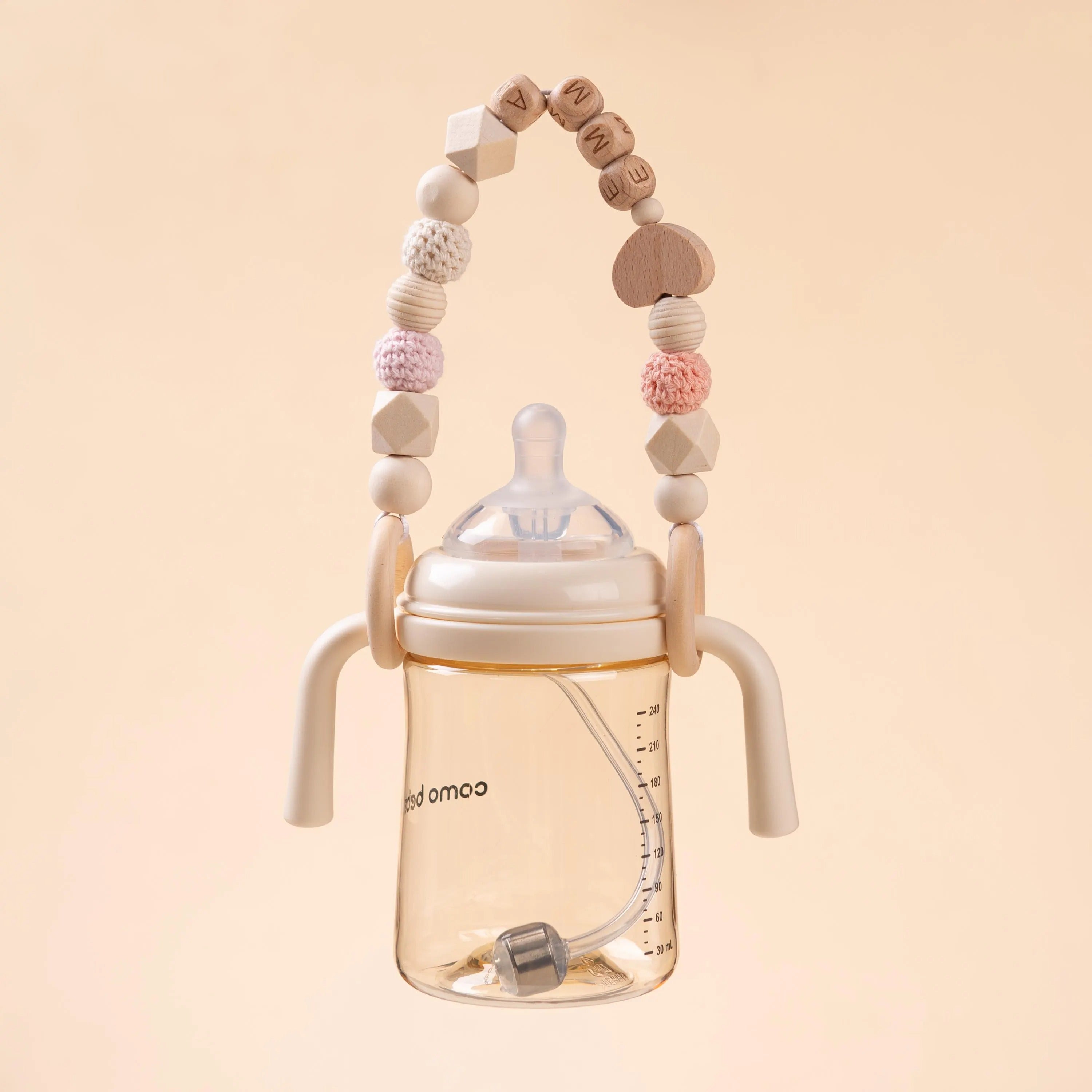 Personalized Baby Bottle Leash, Baby Bottle Strap, Custom Baby Sippy Cup Holder, Bottle Accessories, Newborn Gifts, Baby Shower Gifts