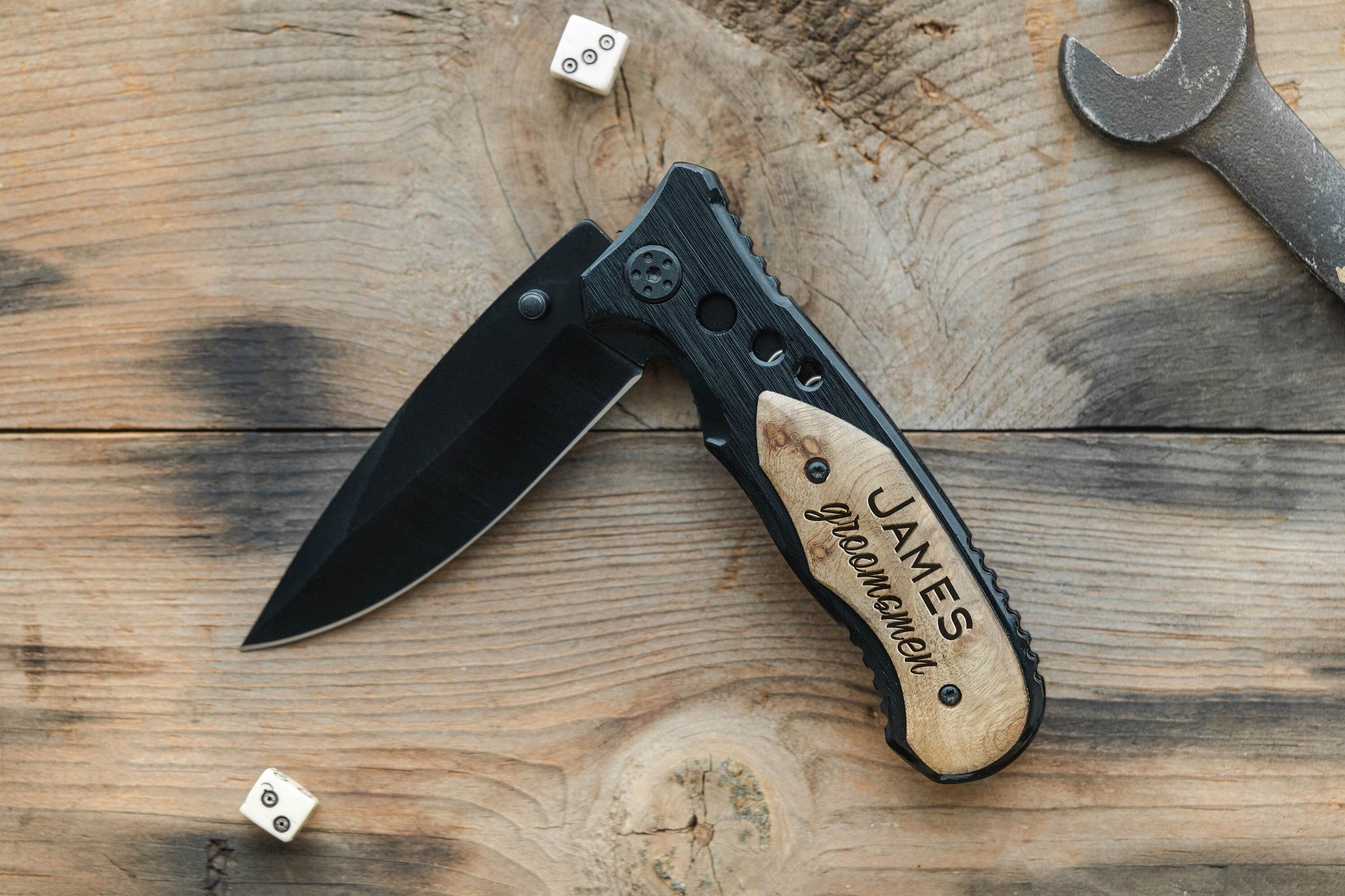 Personalized Gift Knife, Groomsmen Gift Knife, Personalized Pocket Knife, Custom Pocket Knife, Engraved Knife, Custom Folding Knife