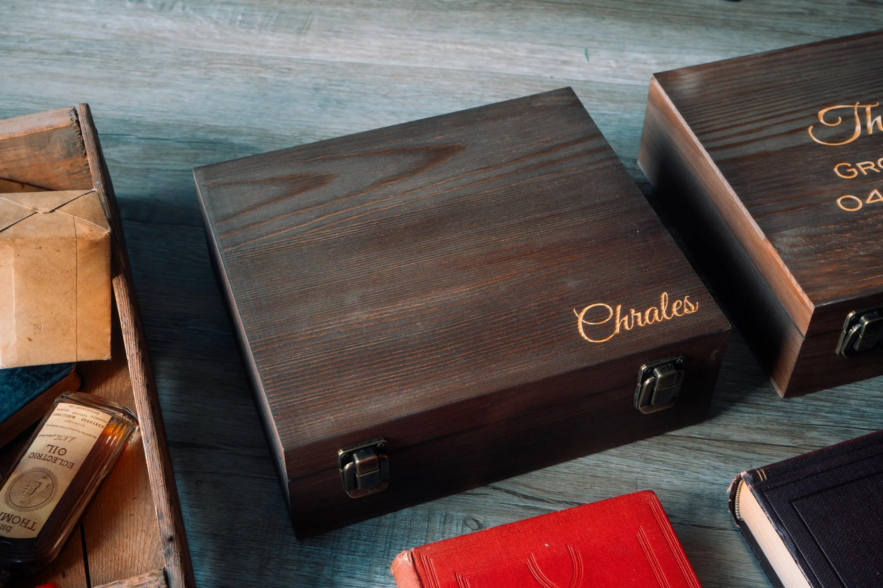 Personalized Groomsmen Gift Box: Engraved Flask, Knife & More