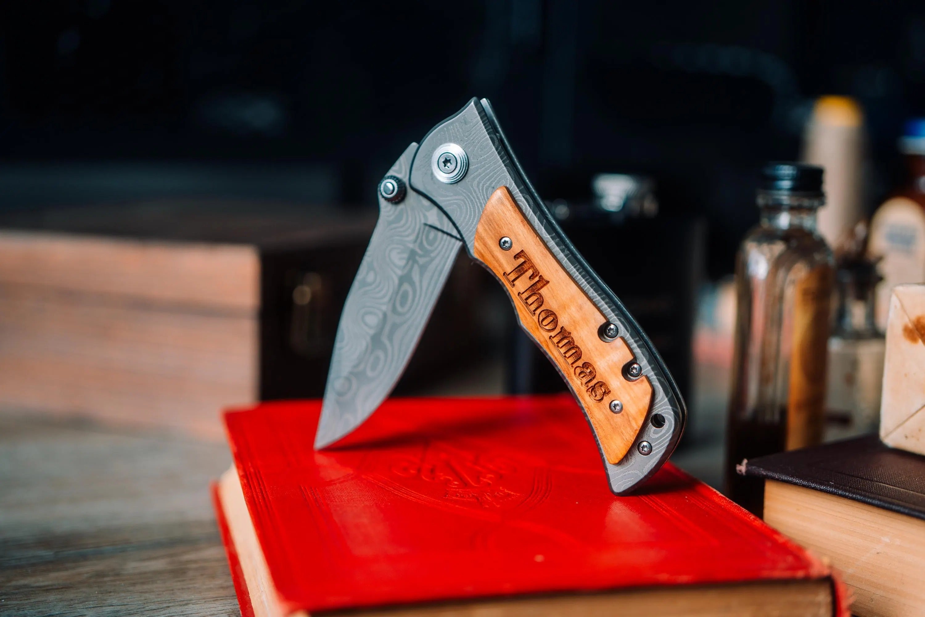 Personalized Groomsmen Gift Box: Engraved Flask, Knife & More