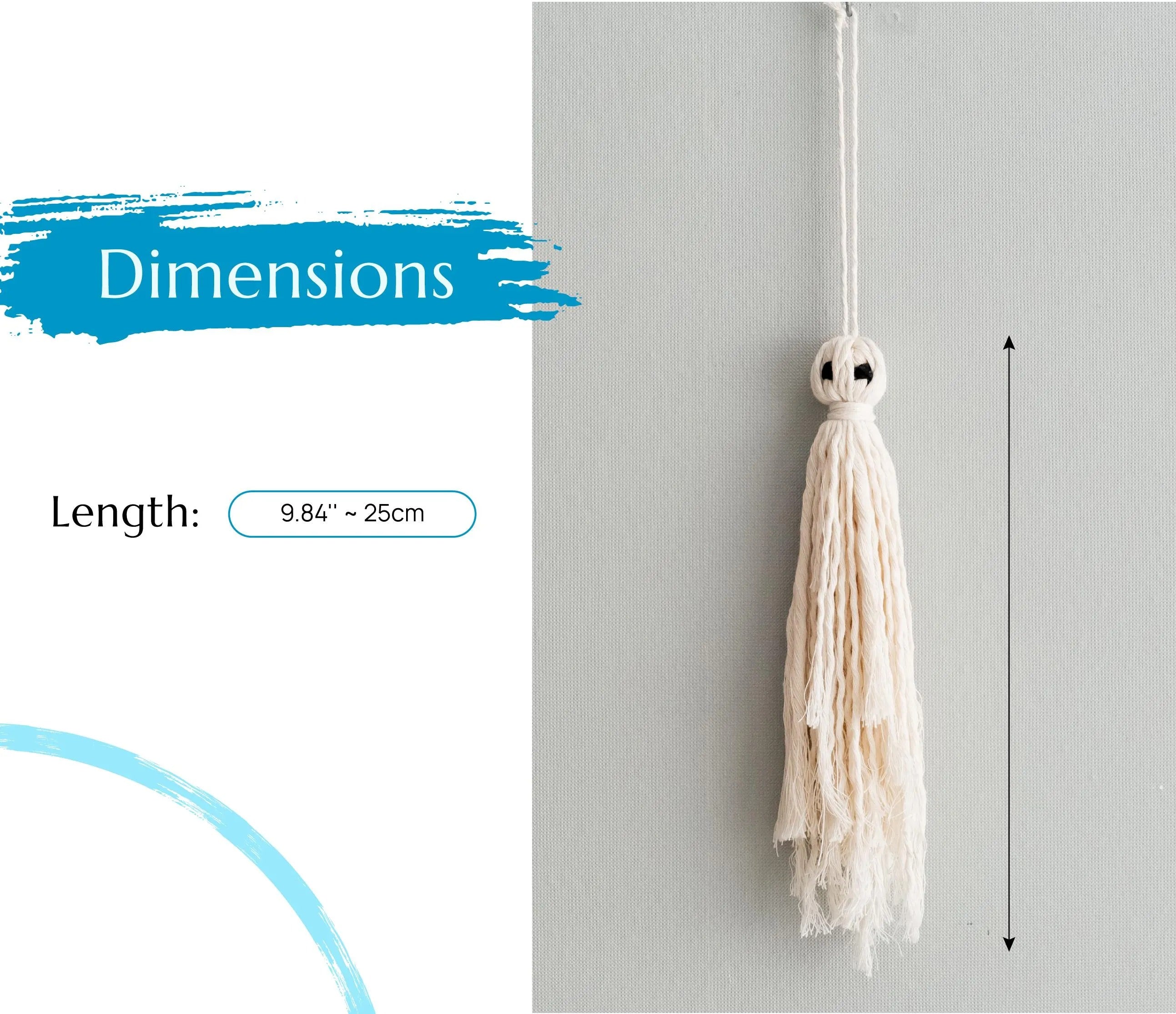 Macrame Ghost, Halloween Decor, Halloween Macrame, Goth Wall Hanging, Halloween Wall Decor, Macrame Gifts, Halloween Ghosts, Home Decor V82