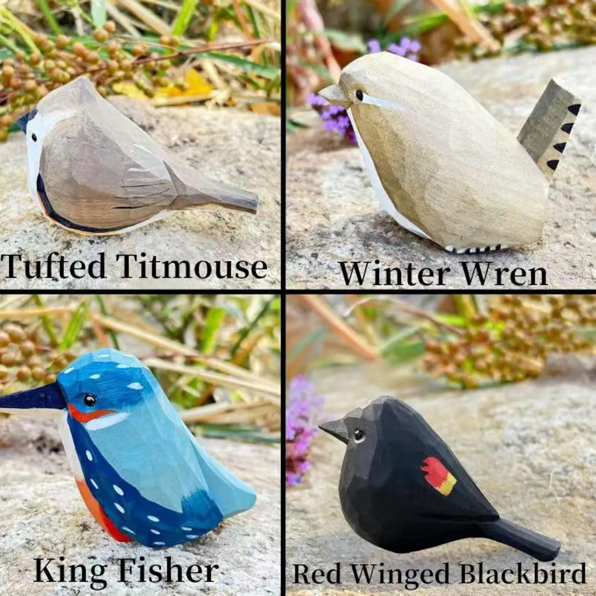 Hand Carved Wooden Bird Ornaments,Chubby Robin Figurine,Wooden Bird Figurine Ornament,Gift for Bird Lovers,Birthday Gift,Christmas Gifts