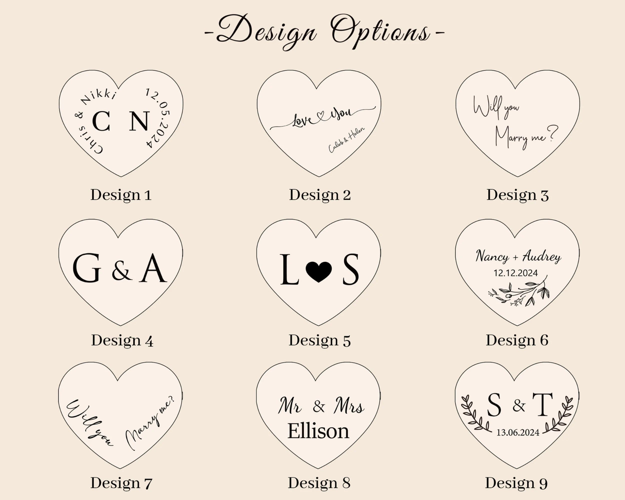 Custom Heart Shaped Wooden Ring Holder, Personalized Wedding Ring Box, Ring Bearer Holder, Anniversary Gift for Couple, Engagement Box