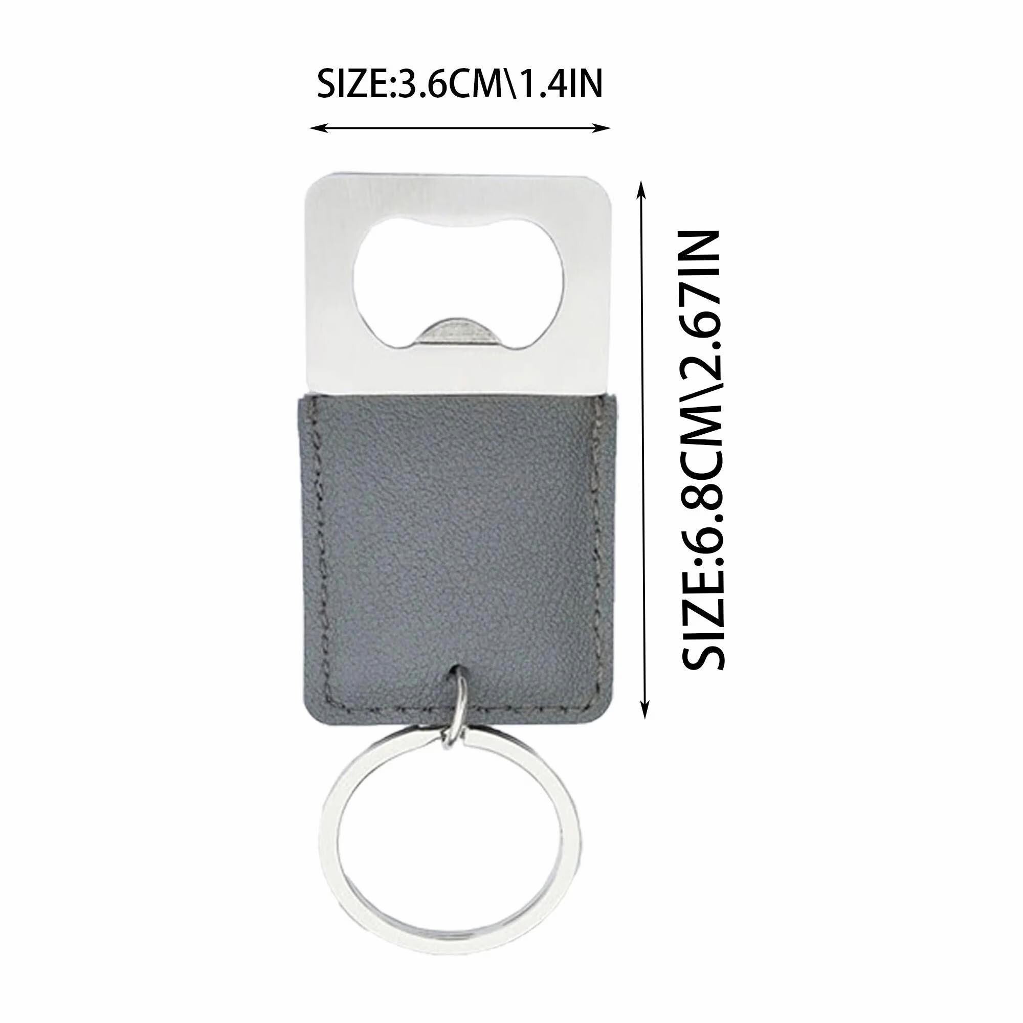 Personalized leather keychain bottle opener, customizable groomsmen gift, party favors, high quality leather wine opener best man gifts