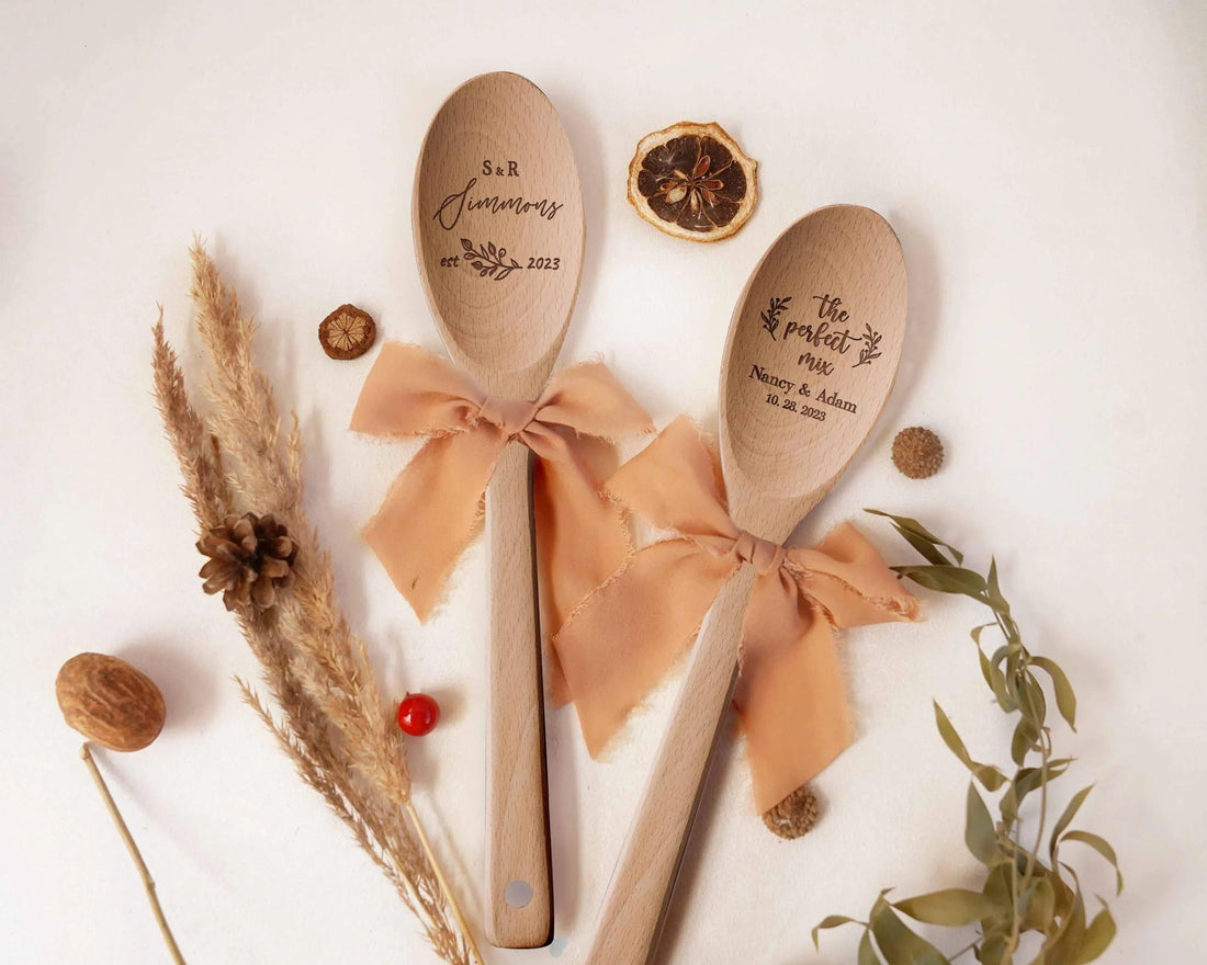The Perfect Mix Spoon Gifts for Mom, Personalized Wedding Favors, Engraved Wooden Spoons, Bridal Shower Favors, Wedding Party Gifts