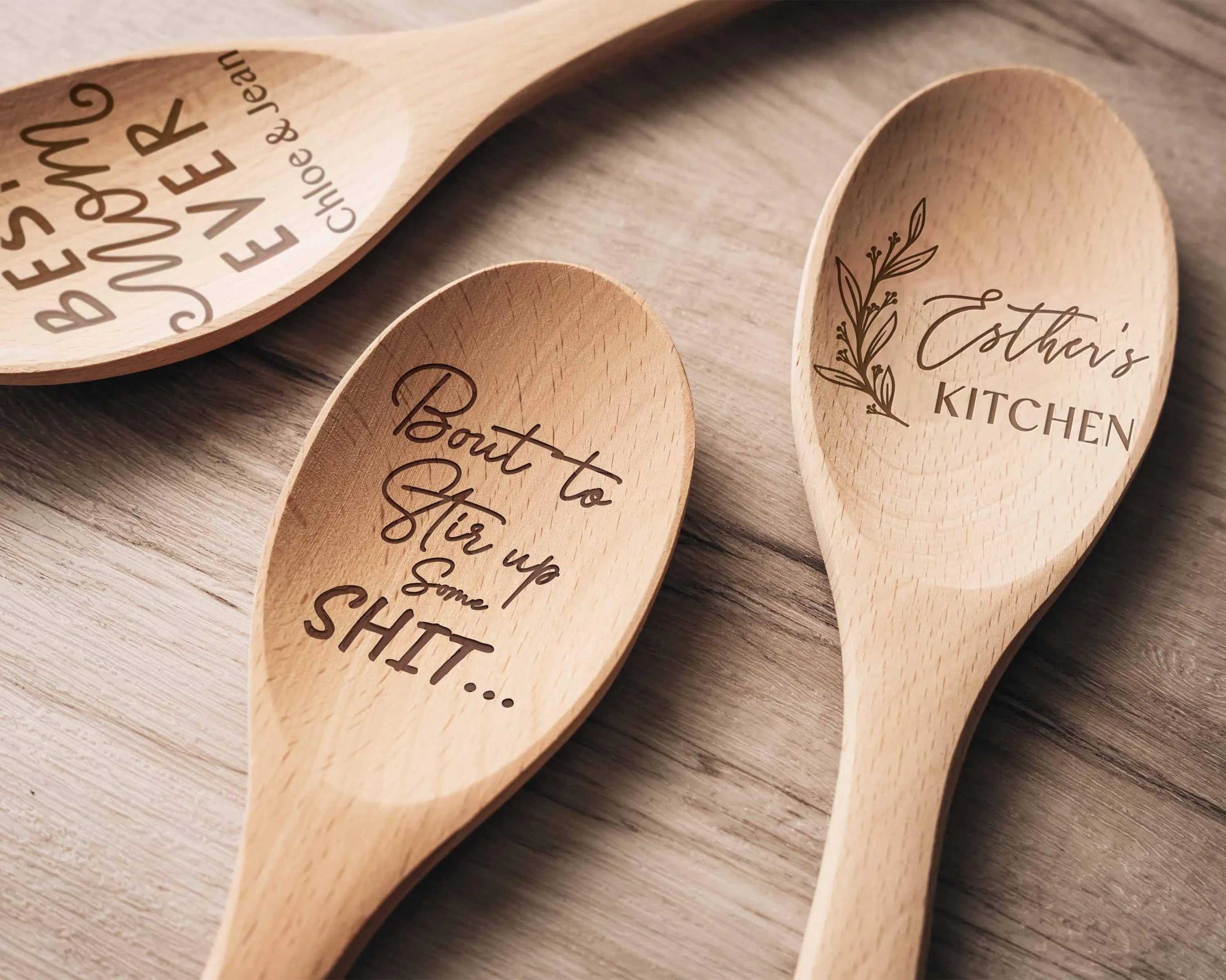 The Perfect Mix Spoon Gifts for Mom, Personalized Wedding Favors, Engraved Wooden Spoons, Bridal Shower Favors, Wedding Party Gifts