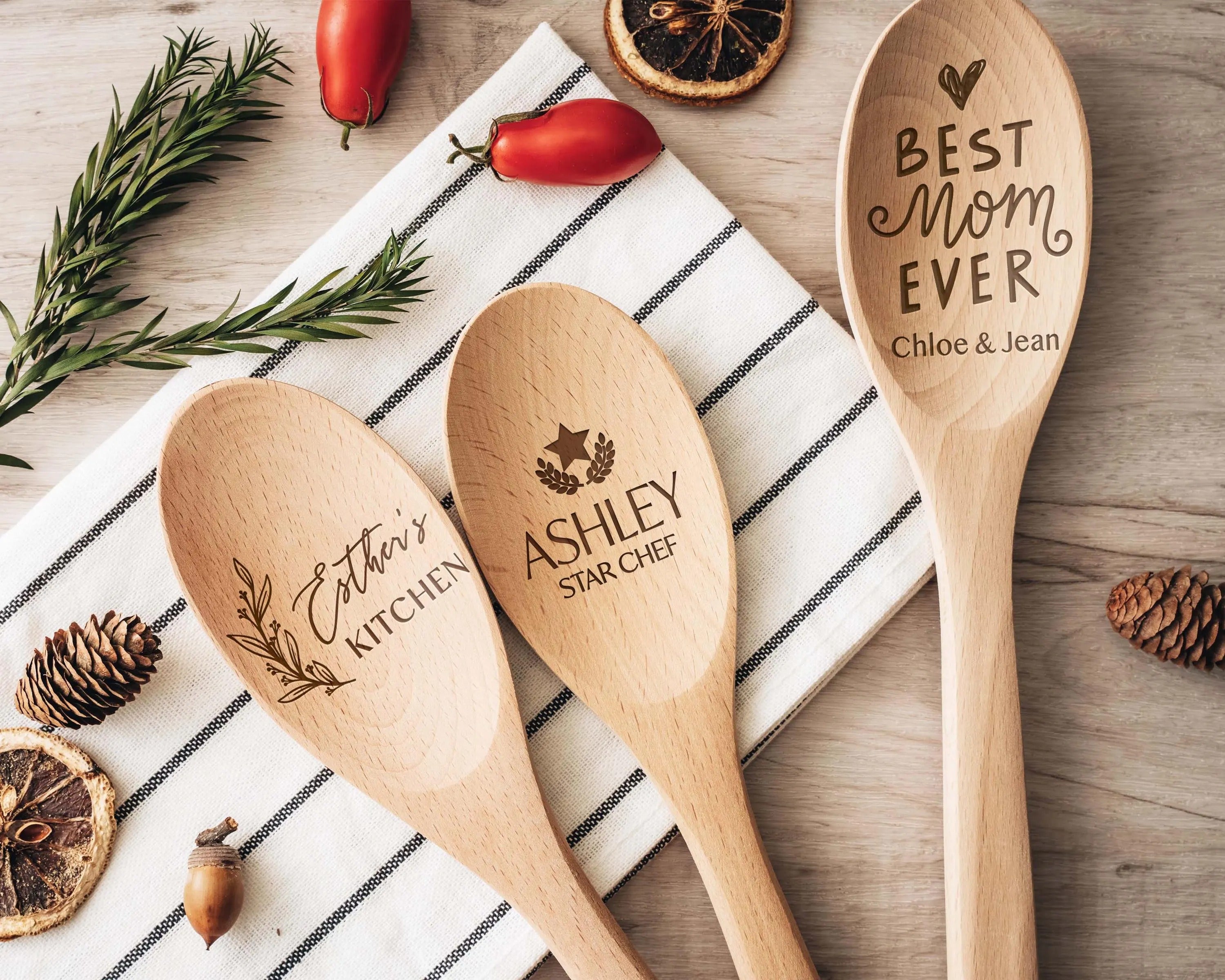 The Perfect Mix Spoon Gifts for Mom, Personalized Wedding Favors, Engraved Wooden Spoons, Bridal Shower Favors, Wedding Party Gifts