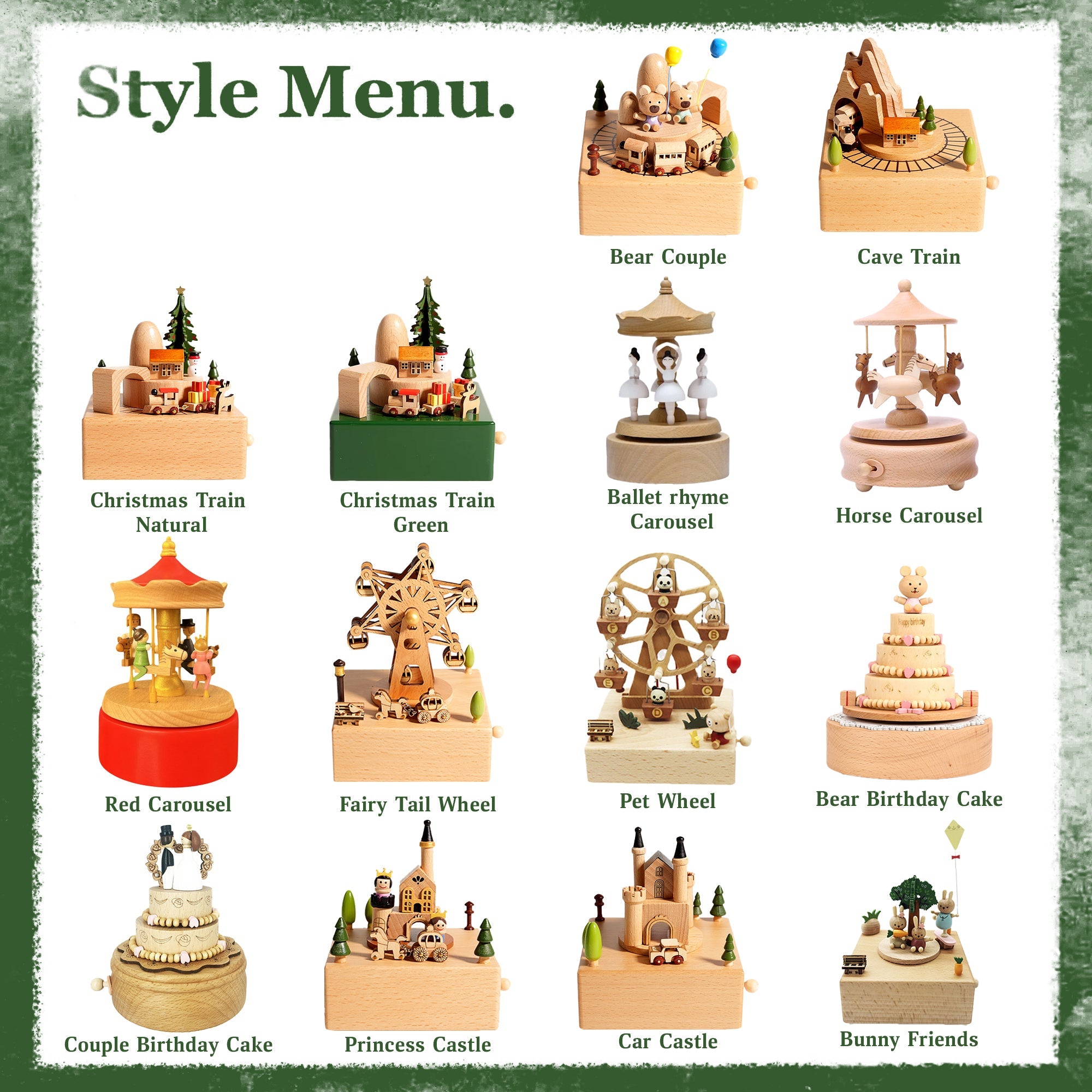 Personalised Wooden Musical Box, Engraved Name Music Box, Baby Shower Gift,Holiday Gift,Nursery Decor, Christmas Musical Box